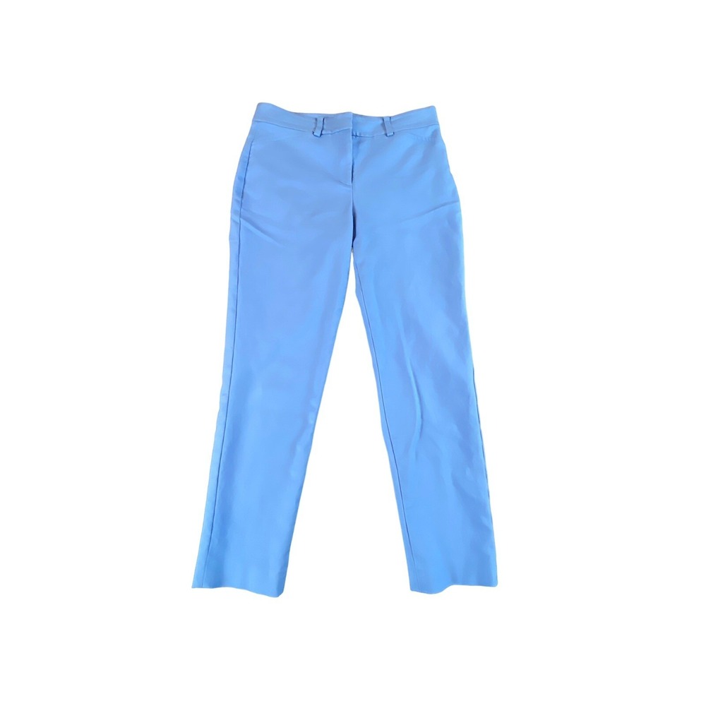 Brooks Brothers Performance Pants Women Sz 8 Blue Stretch Spandex City Slacks